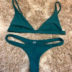 Ark Swim Emerald Green Bikini Bralette Brazilian